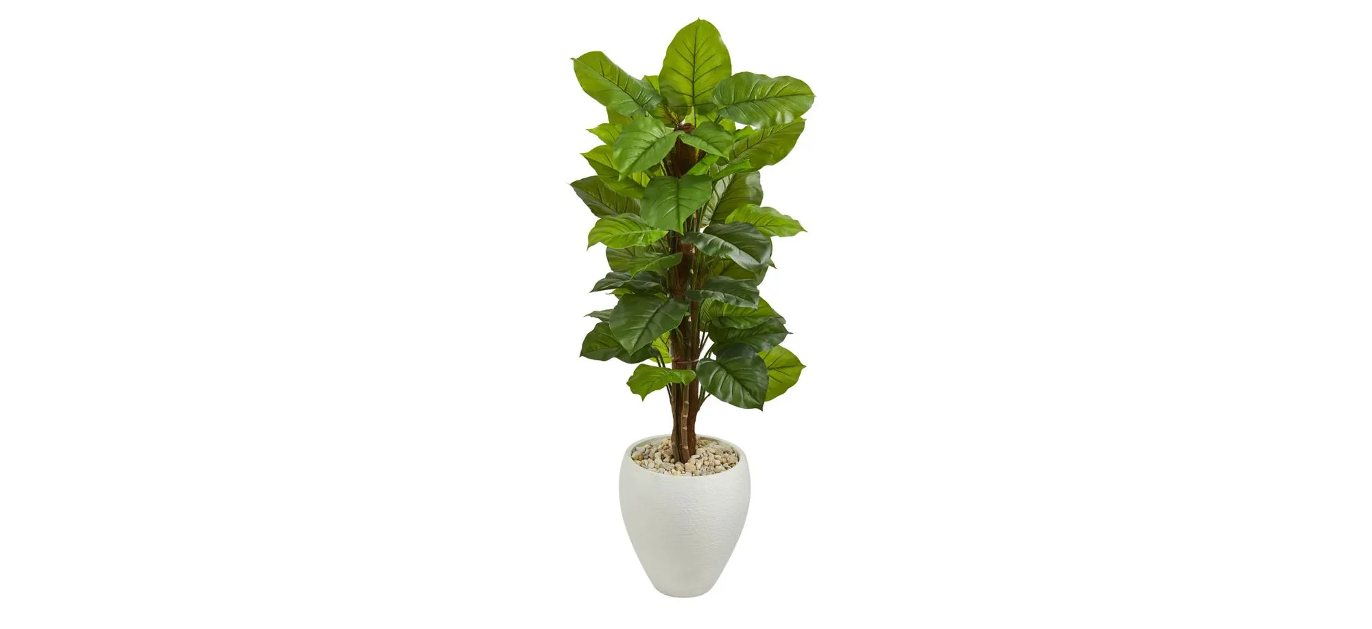 5ft. Large Leaf Philodendron Artificial Plant in Planter in Green by Bellanest