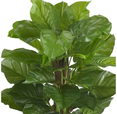 63in. Large Leaf Philodendron Silk Plant in Green by Bellanest