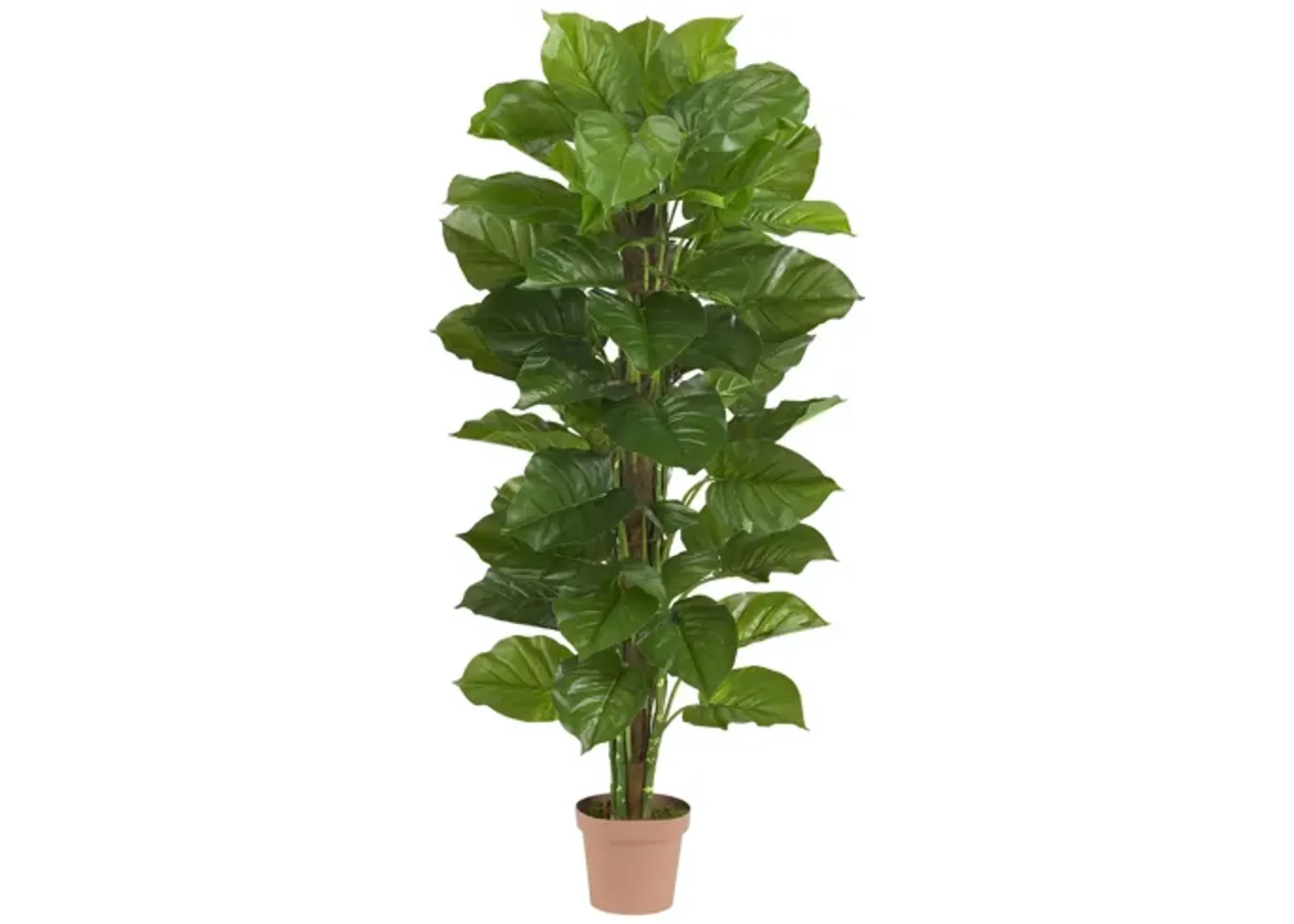 63in. Large Leaf Philodendron Silk Plant in Green by Bellanest