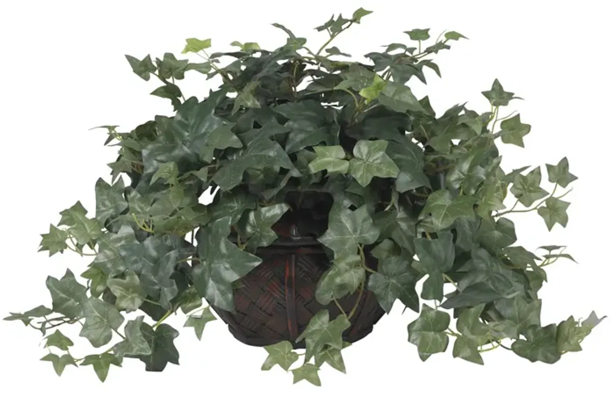 Puff Ivy with Vase Silk Plant