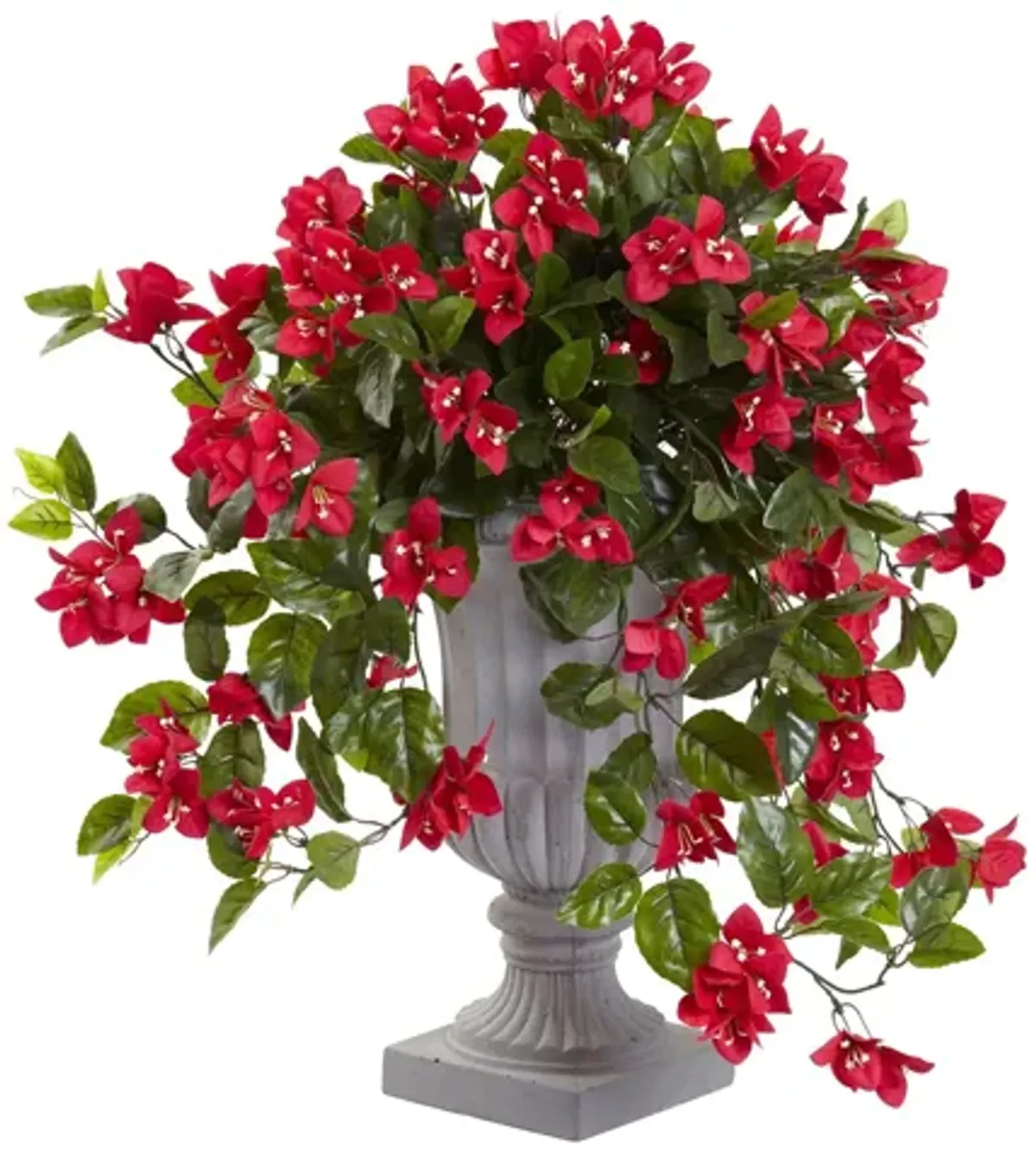 Bougainvillea Flowering Silk Plant with Decorative Urn (Indoor/Outdoor)