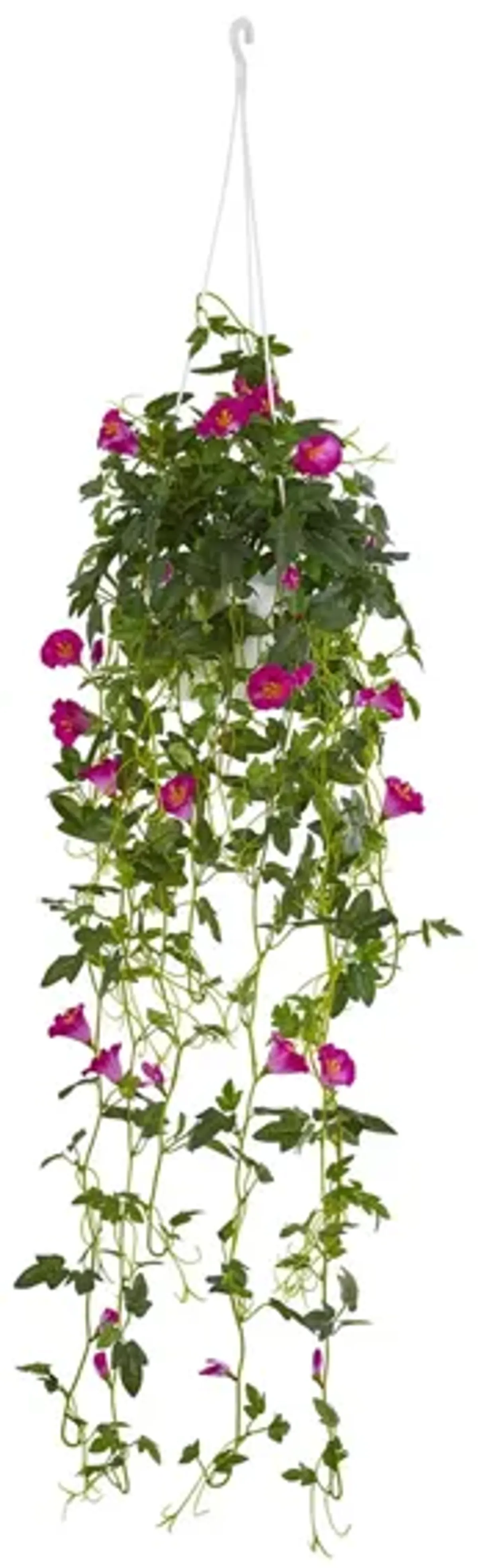 30in. Petunia Hanging Basket Artificial Plant