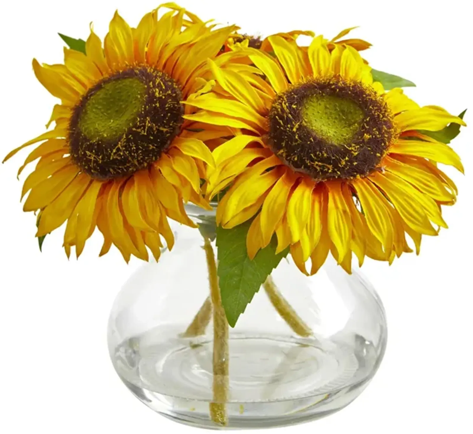 Sunflower Artificial Arrangement in Glass Vase