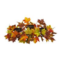 Maple Leaf Artificial Arrangement Candelabrum in Multi-color by Bellanest