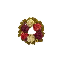 20in. Hydrangea Berry Artificial Wreath in Assorted by Bellanest
