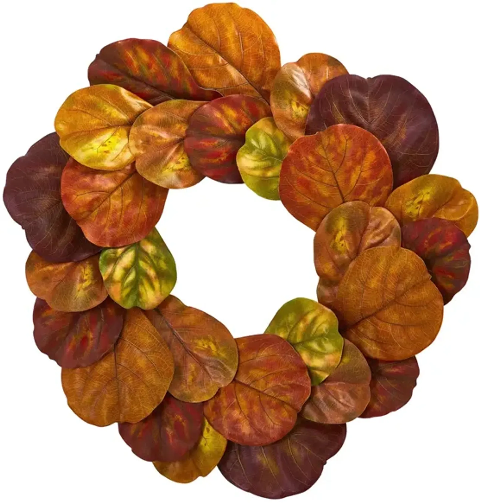 29in. Fiddle Leaf Artificial Wreath