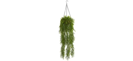 3ft. Willow Artificial Plant Hanging Basket in Green by Bellanest