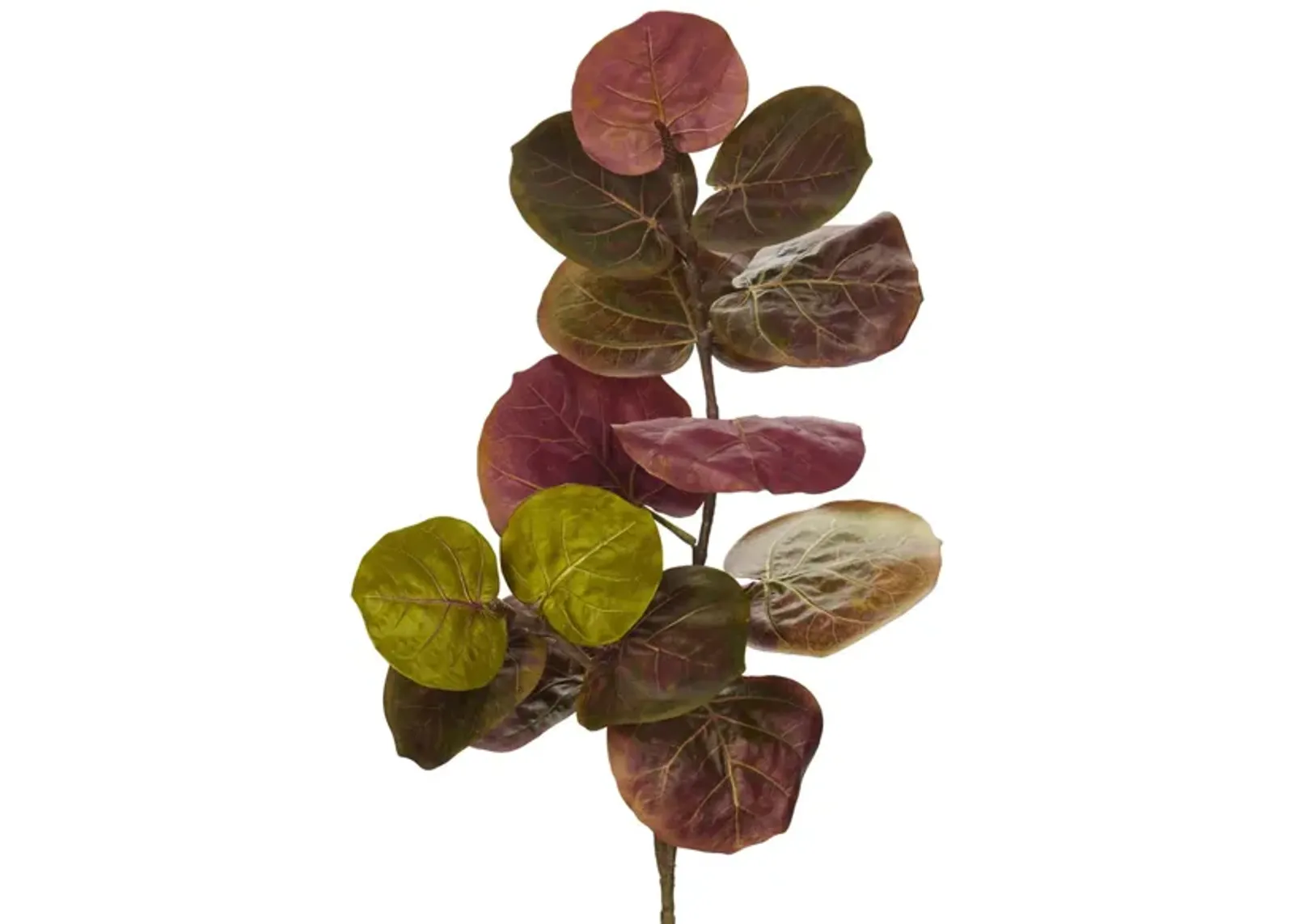 49 In. Sea Grape Artificial Flower (Set of 3) in Assorted by Bellanest