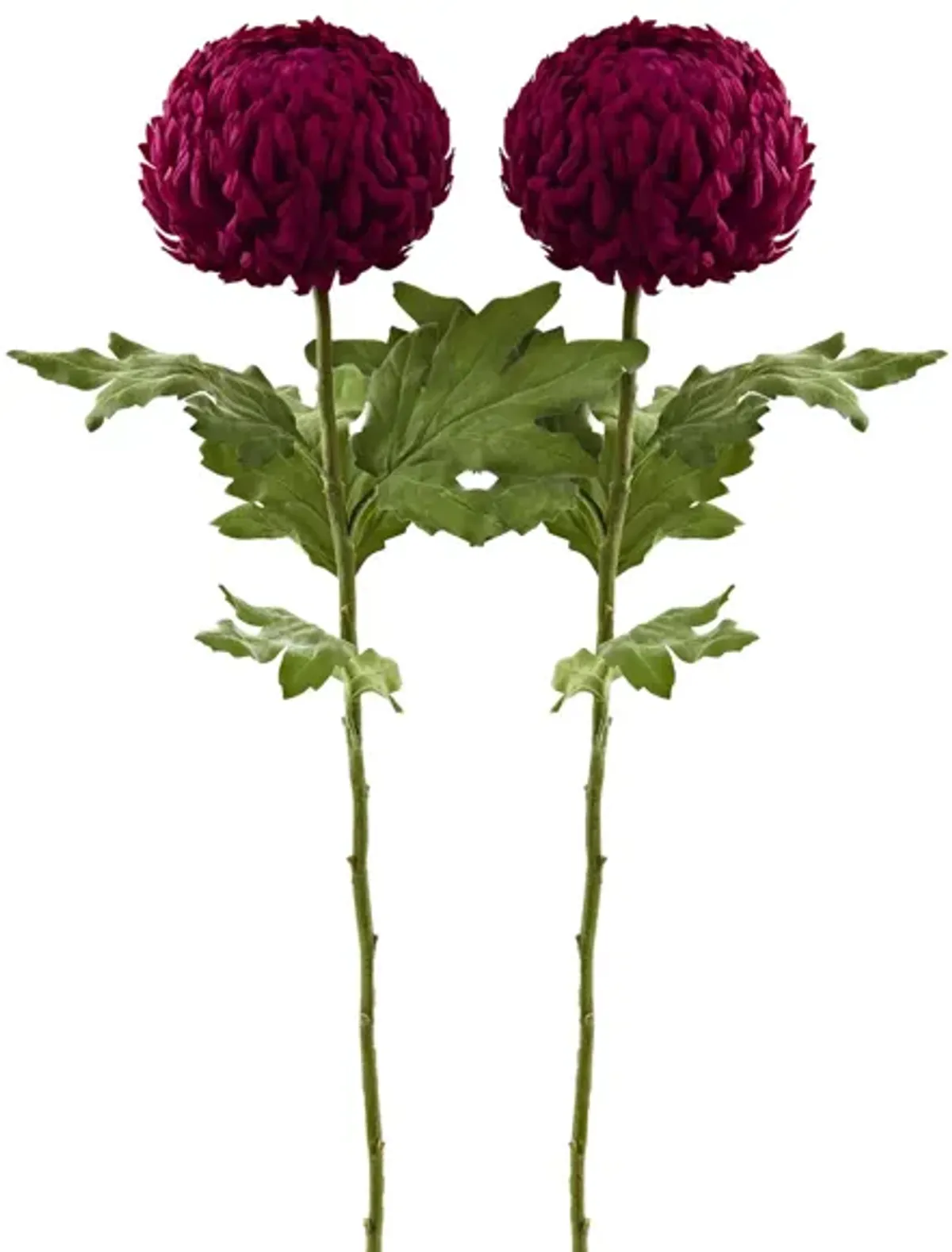 30in. Mum Artificial Flower (Set of 2) in Fuchsia by Bellanest