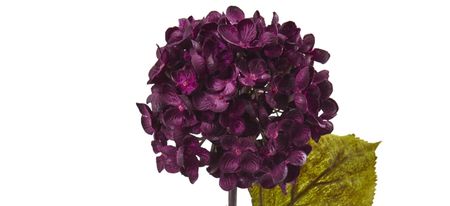22in. Fall Hydrangea Artificial Flower (Set of 6) in Purple by Bellanest