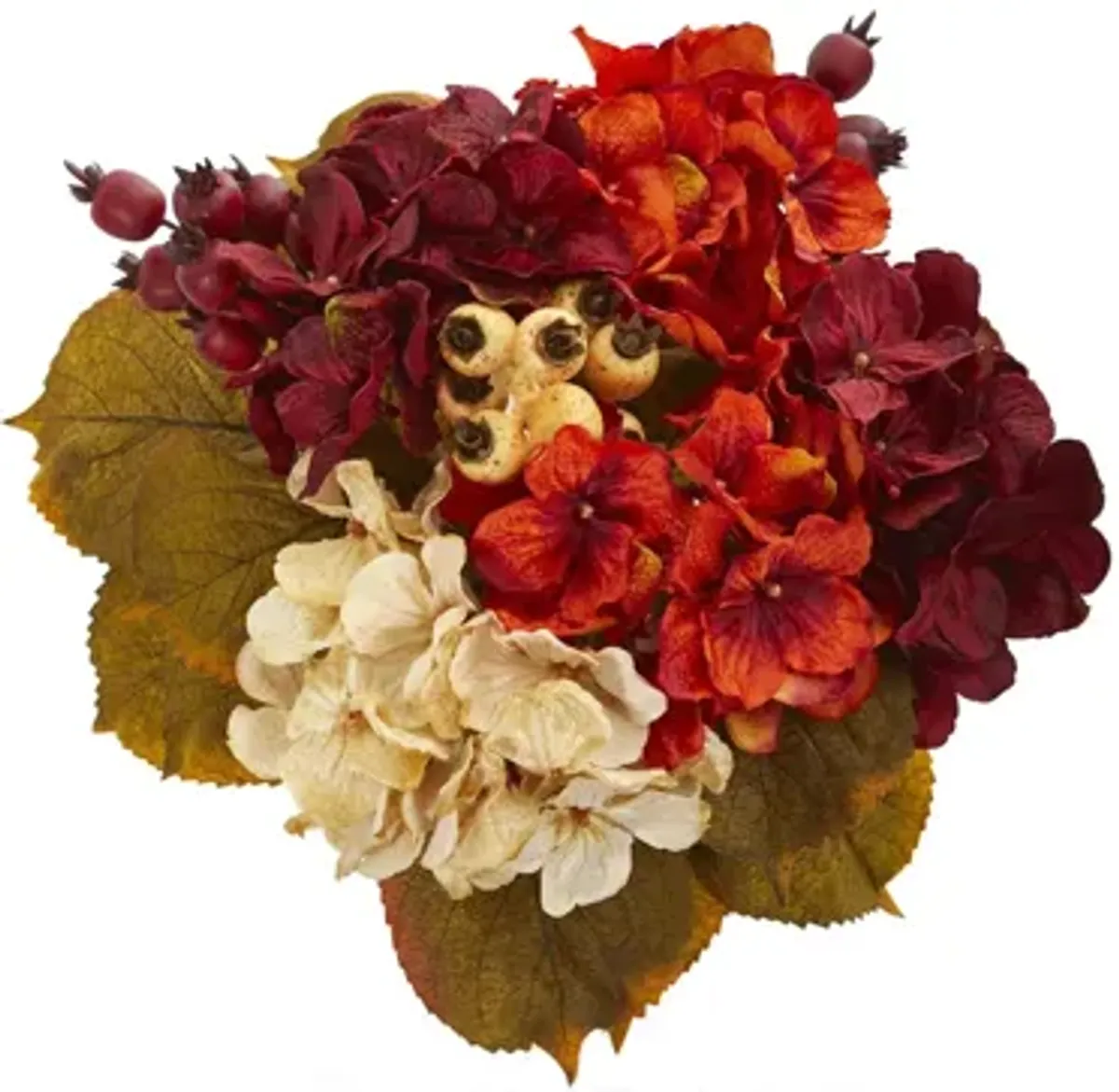 16 In. Autumn Hydrangea Berry Bouquet Artificial Flower (Set of 2)