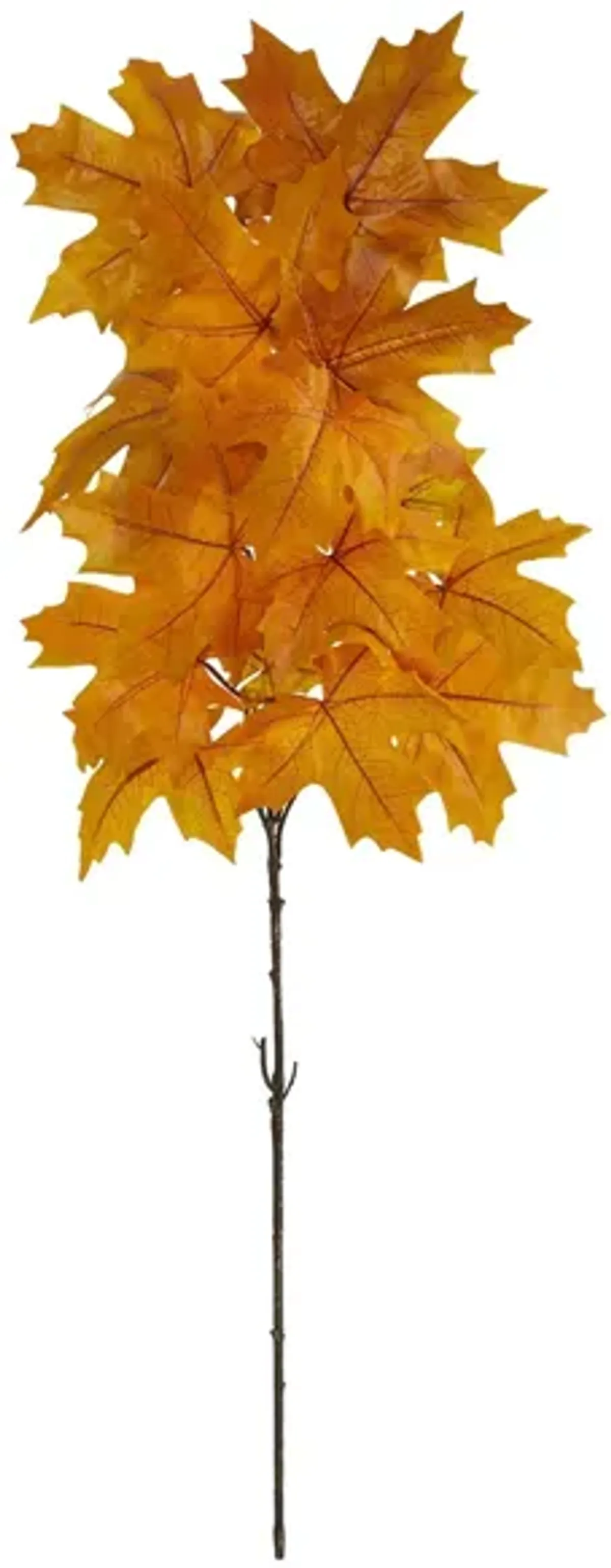 38in. Autumn Maple Leaf Artificial Flower (Set of 6) in Yellow by Bellanest