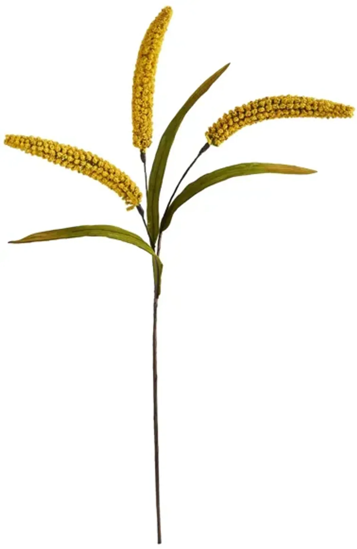 30in. Sorghum Harvest Artificial Flower (Set of 12) in Yellow by Bellanest