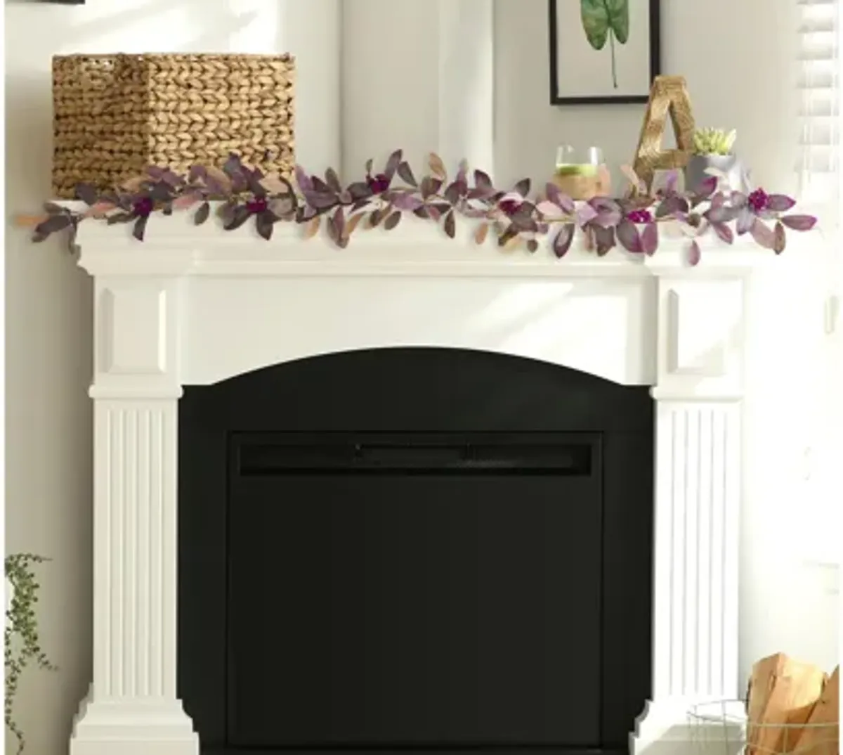 6ft. Fall Laurel Leaf with Berries Artificial Garland (Set of 2)
