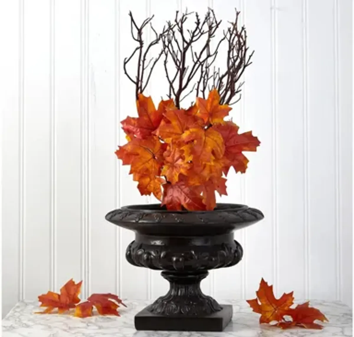 18in. Autumn Maple Leaf Artificial Flower (Set of 2)