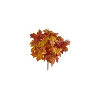 18in. Autumn Maple Leaf Artificial Flower (Set of 2) in Orange by Bellanest