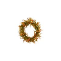 21in. Autumn Fern Artificial Wreath in Orange by Bellanest