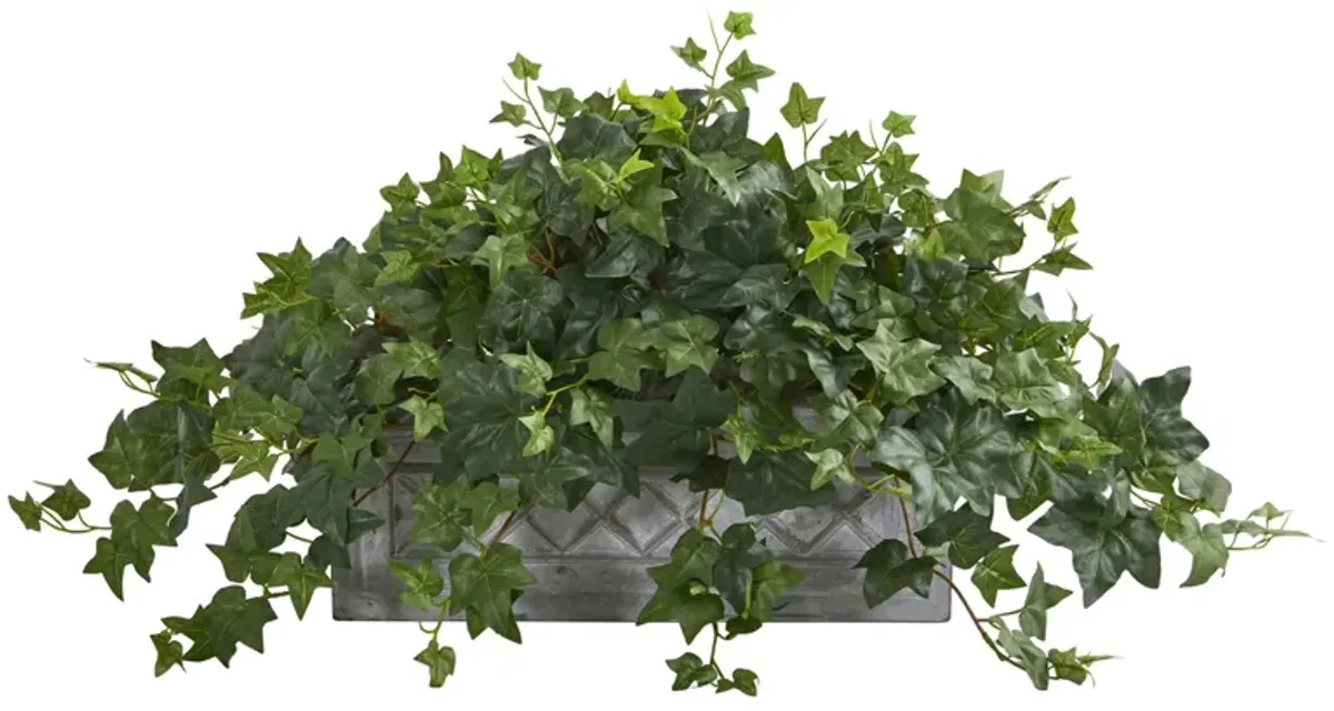 Puff Ivy Artificial Plant in Stone Planter in Red by Bellanest