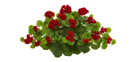 24in. Geranium Artificial Ledge Plant in Red/Green by Bellanest