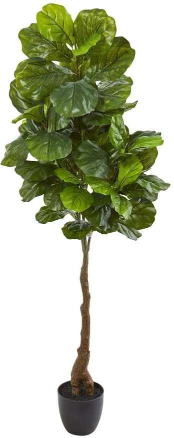 64in. Fiddle Leaf Artificial Tree in Green by Bellanest