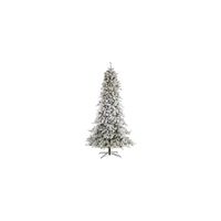 9ft. Pre-Lit Flocked Livingston Fir Artificial Christmas Tree in Green by Bellanest