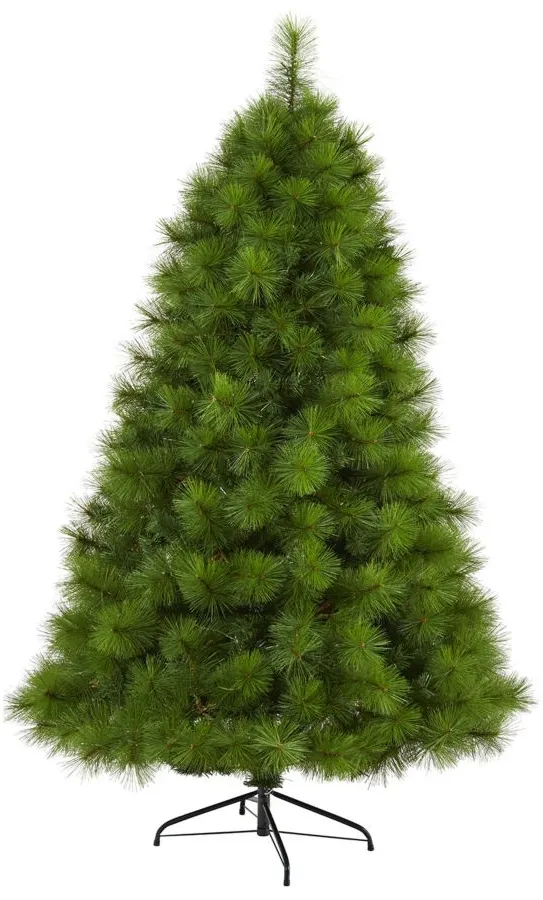 6ft. Pre-Lit Green Scotch Pine Artificial Christmas Tree in Green by Bellanest