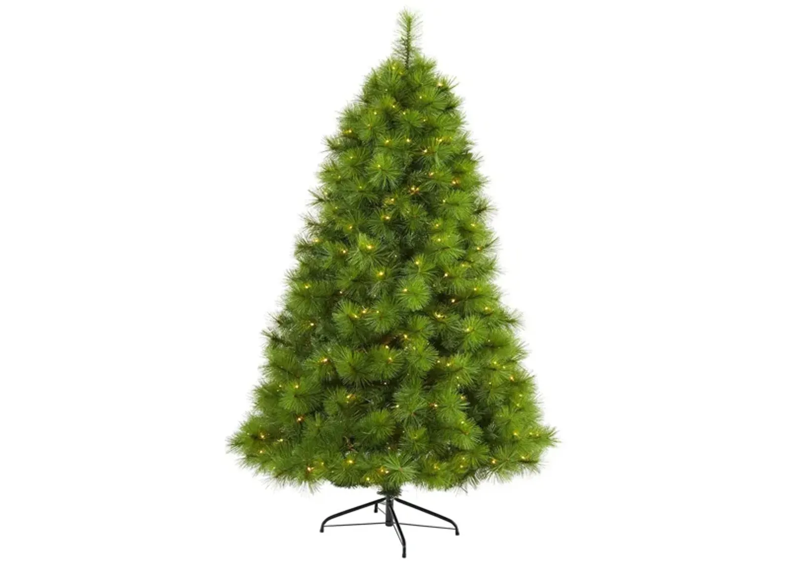 6.5ft. Pre-Lit Green Scotch Pine Artificial Christmas Tree in Green by Bellanest