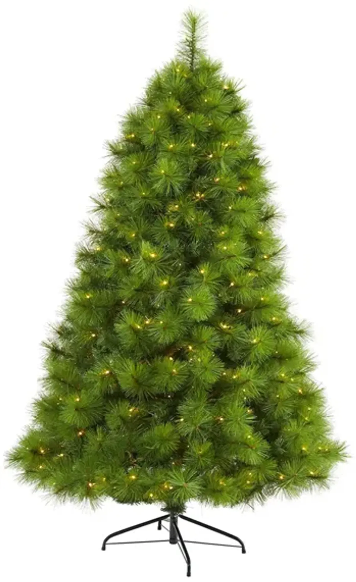 6.5ft. Pre-Lit Green Scotch Pine Artificial Christmas Tree in Green by Bellanest