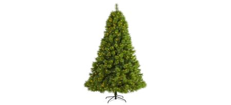 7.5ft. Pre-Lit Green Scotch Pine Artificial Christmas Tree in Green by Bellanest