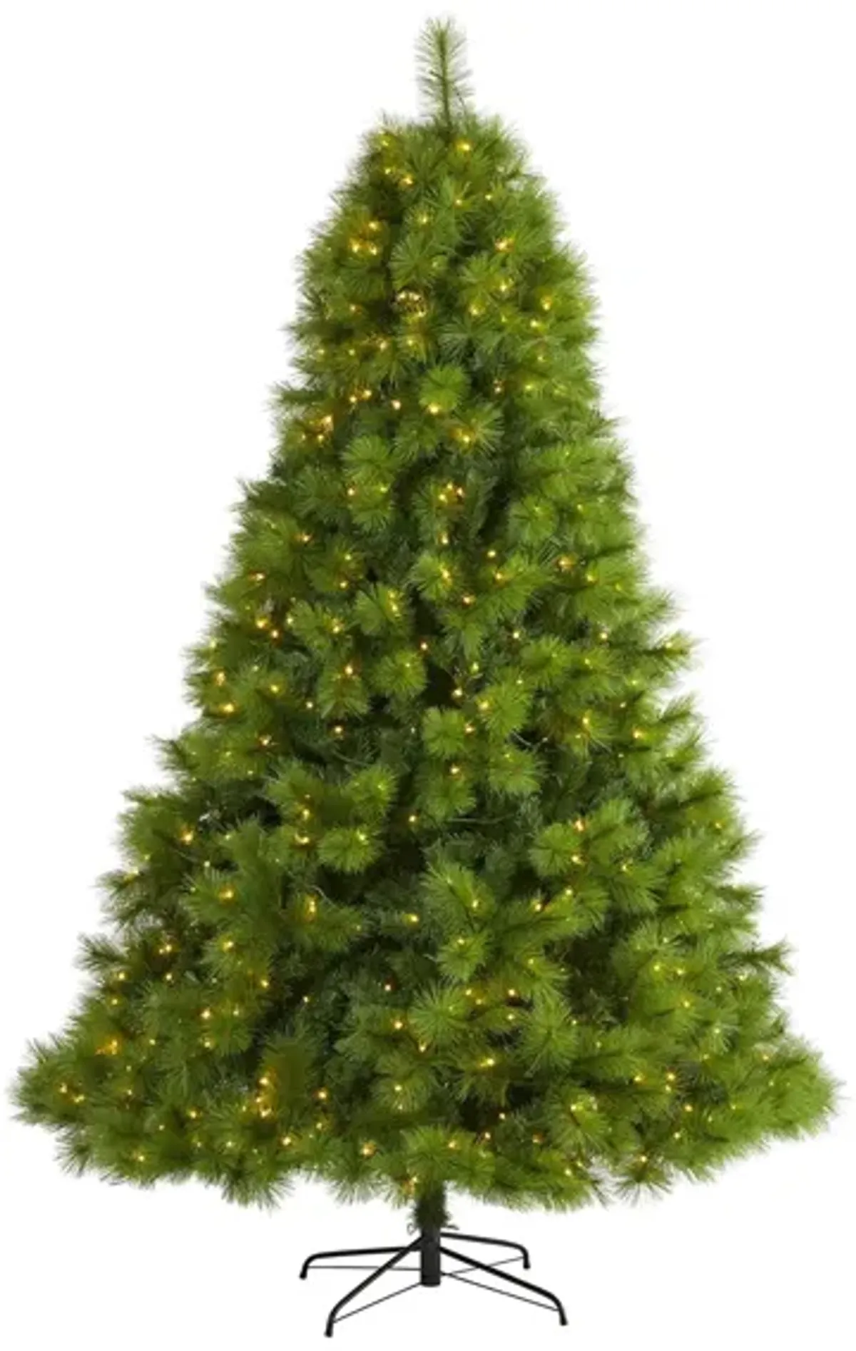 8ft. Pre-Lit Green Scotch Pine Artificial Christmas Tree in Green by Bellanest