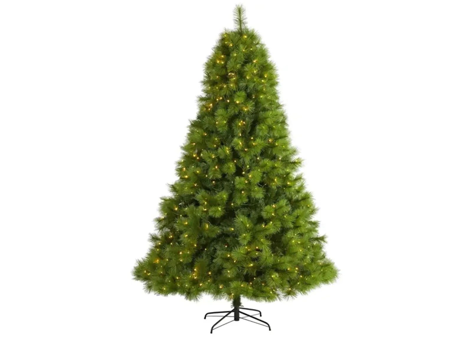 8ft. Pre-Lit Green Scotch Pine Artificial Christmas Tree in Green by Bellanest