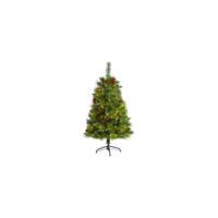 4ft. Pre-Lit Montana Mixed Pine Artificial Christmas Tree in Green by Bellanest