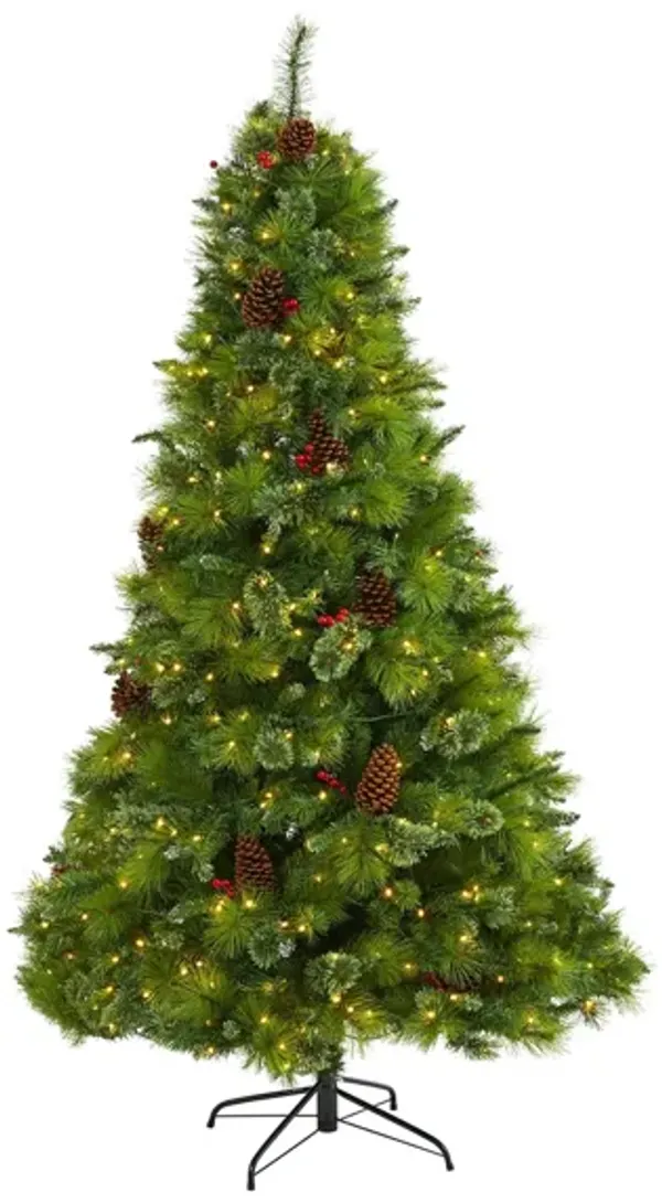 7ft. Pre-Lit Montana Mixed Pine Artificial Christmas Tree
