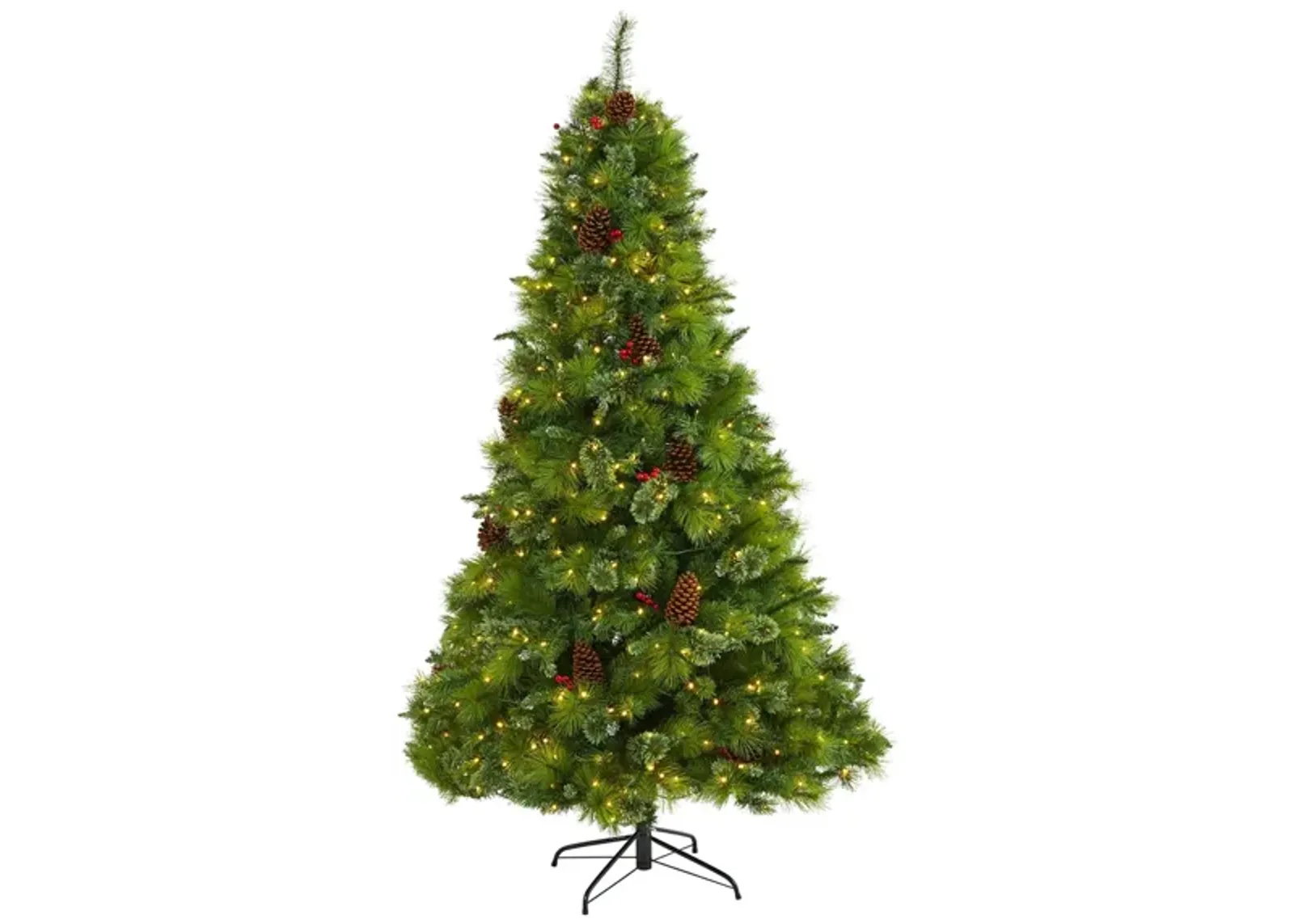 7ft. Pre-Lit Montana Mixed Pine Artificial Christmas Tree in Green by Bellanest