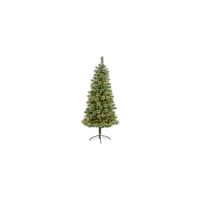 6ft. Pre-Lit Wisconsin Slim Snow Tip Pine Artificial Christmas Tree in Green by Bellanest