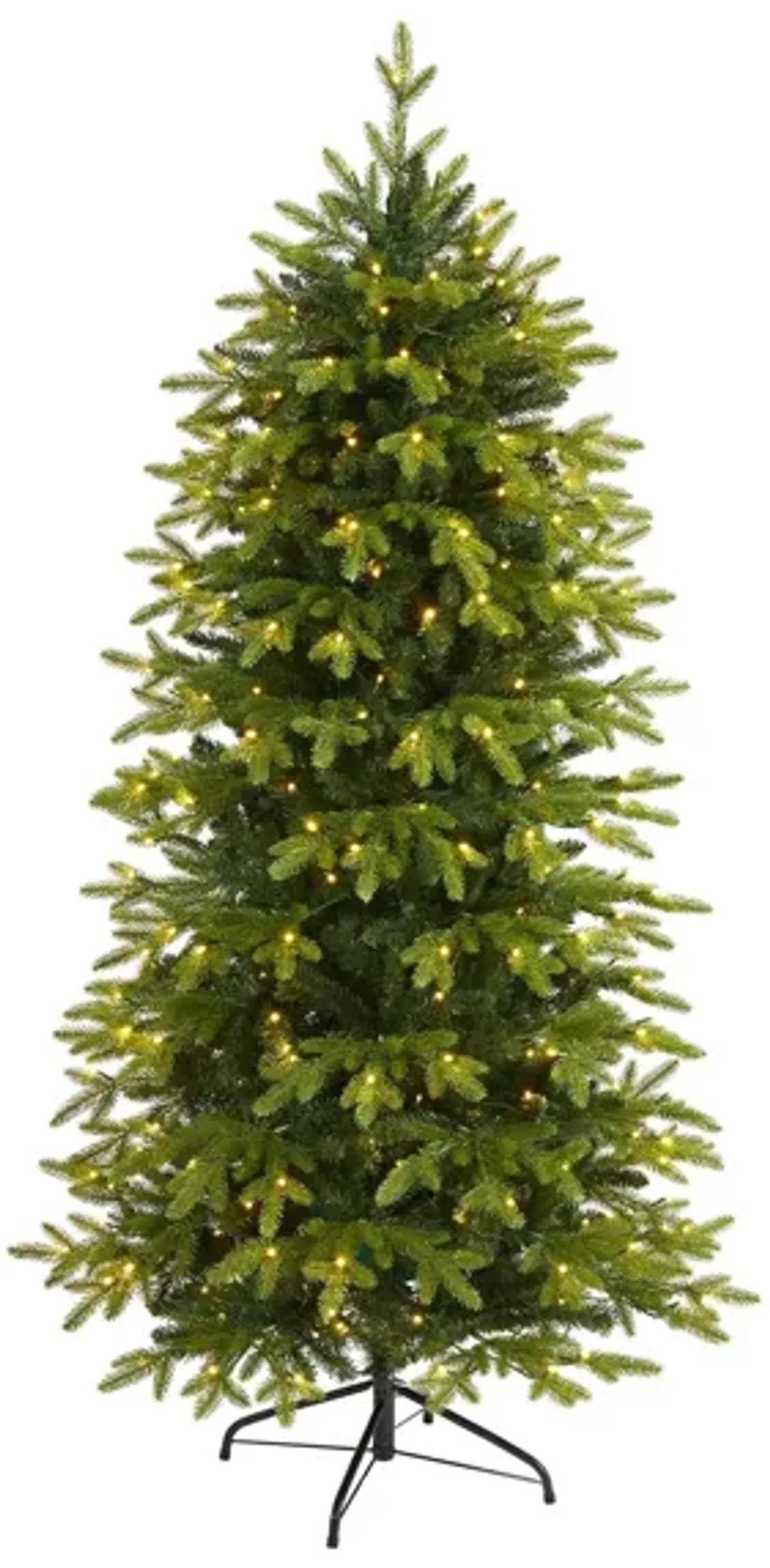 6ft. Pre-Lit Belgium Fir "Natural Look" Artificial Christmas Tree in Green by Bellanest