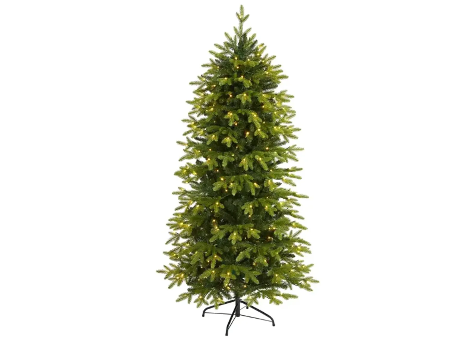 6ft. Pre-Lit Belgium Fir "Natural Look" Artificial Christmas Tree in Green by Bellanest