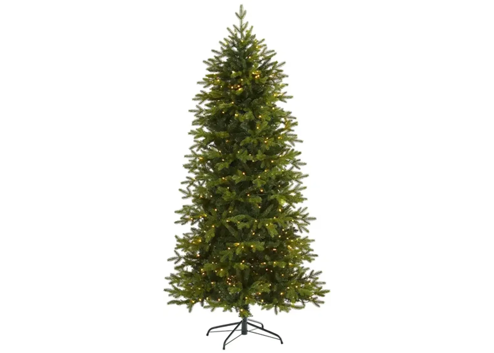 7ft. Pre-Lit Belgium Fir "Natural Look" Artificial Christmas Tree in Green by Bellanest