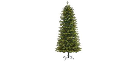 7.5ft. Pre-Lit Belgium Fir "Natural Look" Artificial Christmas Tree in Green by Bellanest