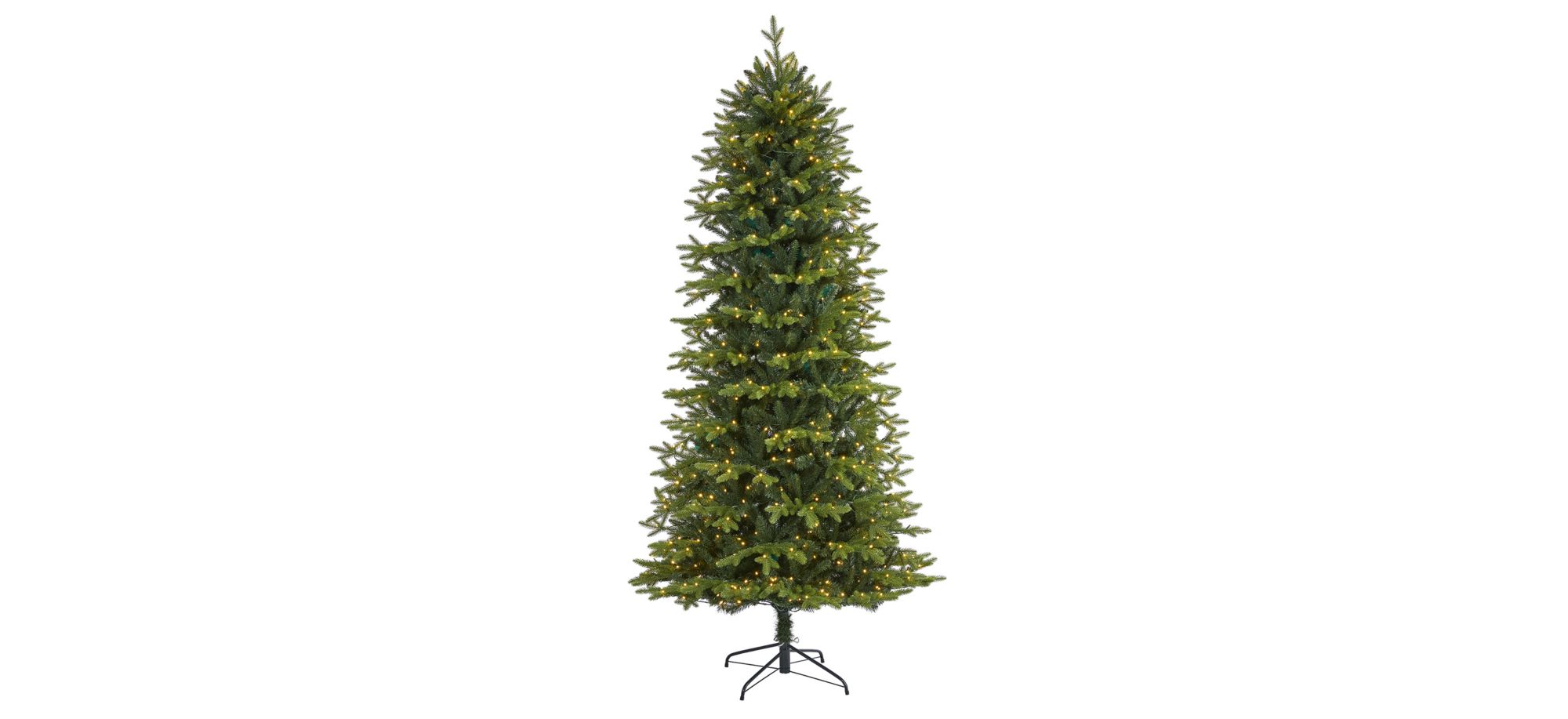 8ft. Pre-Lit Belgium Fir "Natural Look" Artificial Christmas Tree in Green by Bellanest