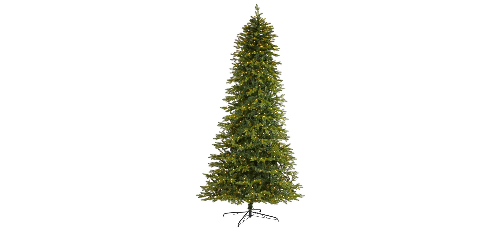 10ft. Pre-Lit Belgium Fir "Natural Look" Artificial Christmas Tree in Green by Bellanest