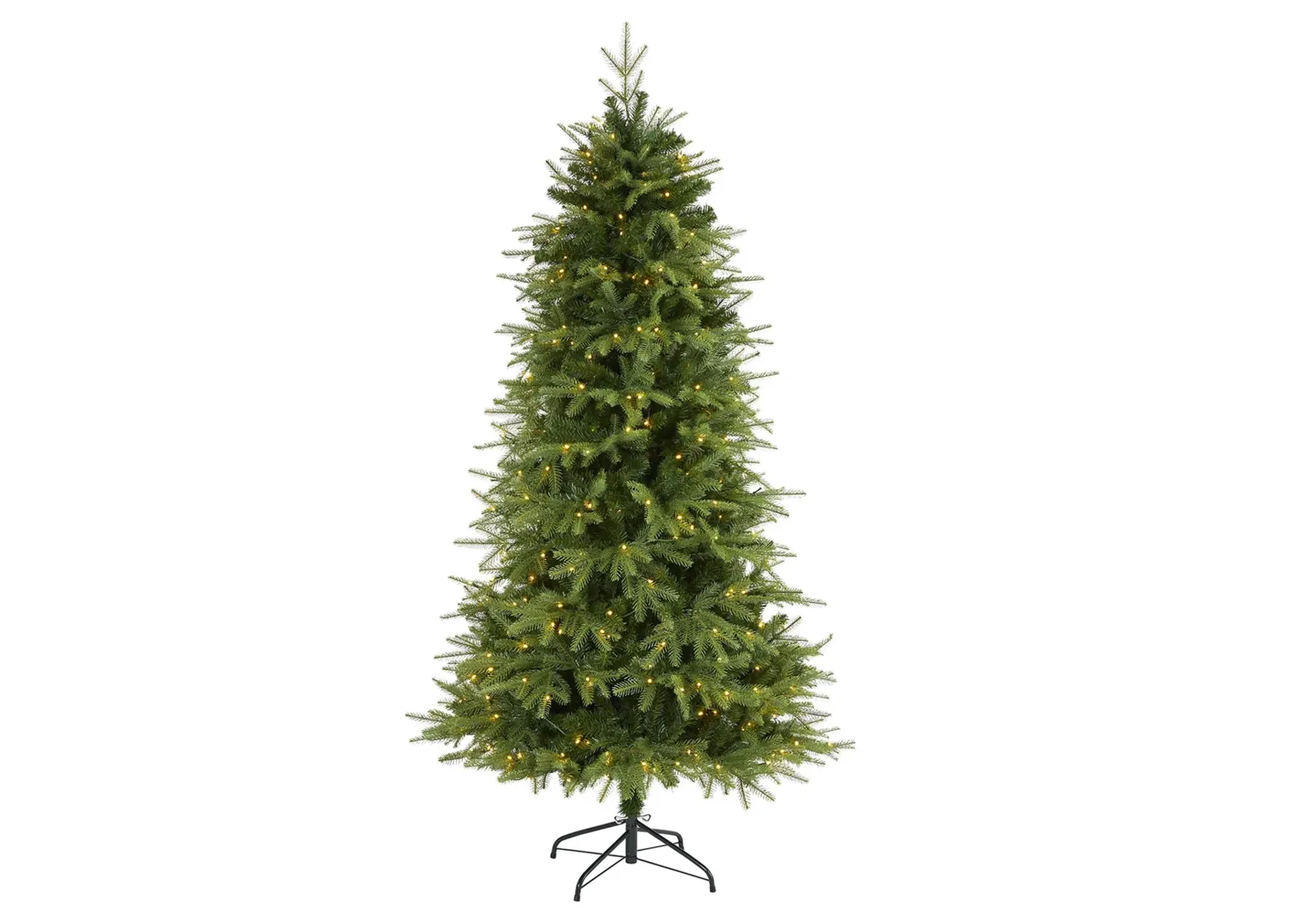 6ft. Pre-Lit Vancouver Fir "Natural Look" Artificial Christmas Tree in Green by Bellanest