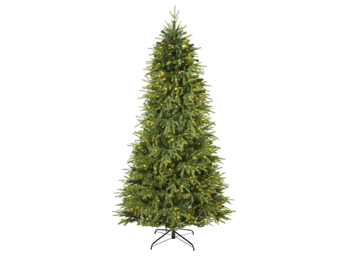 8ft. Pre-Lit Vancouver Fir "Natural Look" Artificial Christmas Tree in Green by Bellanest