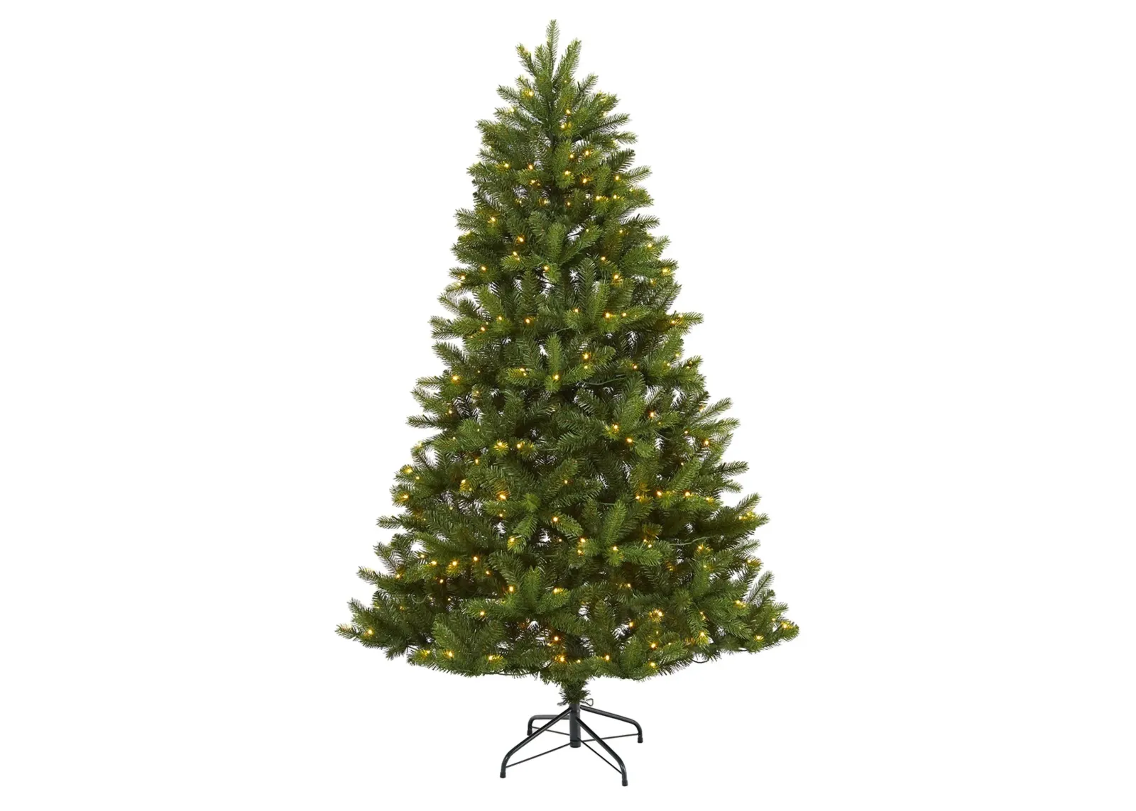 6ft. Pre-Lit New Haven Spruce "Natural Look" Artificial Christmas Tree in Green by Bellanest