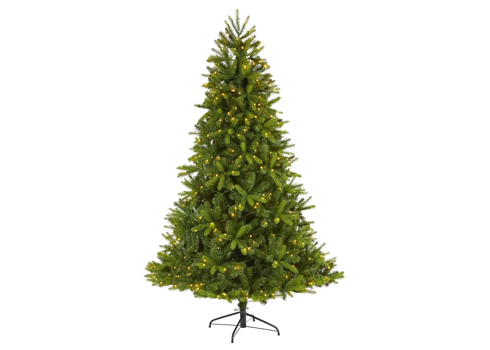 7ft. Pre-Lit New Haven Spruce "Natural Look" Artificial Christmas Tree in Green by Bellanest