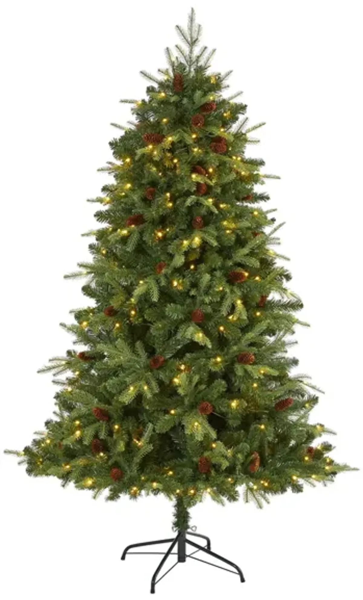 6ft. Pre-Lit Wellington Spruce "Natural Look" Artificial Christmas Tree in Green by Bellanest