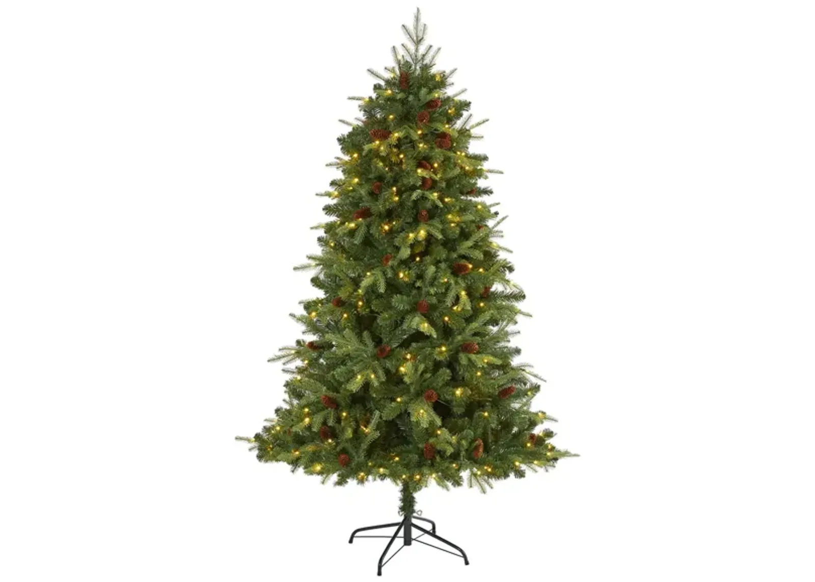 6ft. Pre-Lit Wellington Spruce "Natural Look" Artificial Christmas Tree in Green by Bellanest