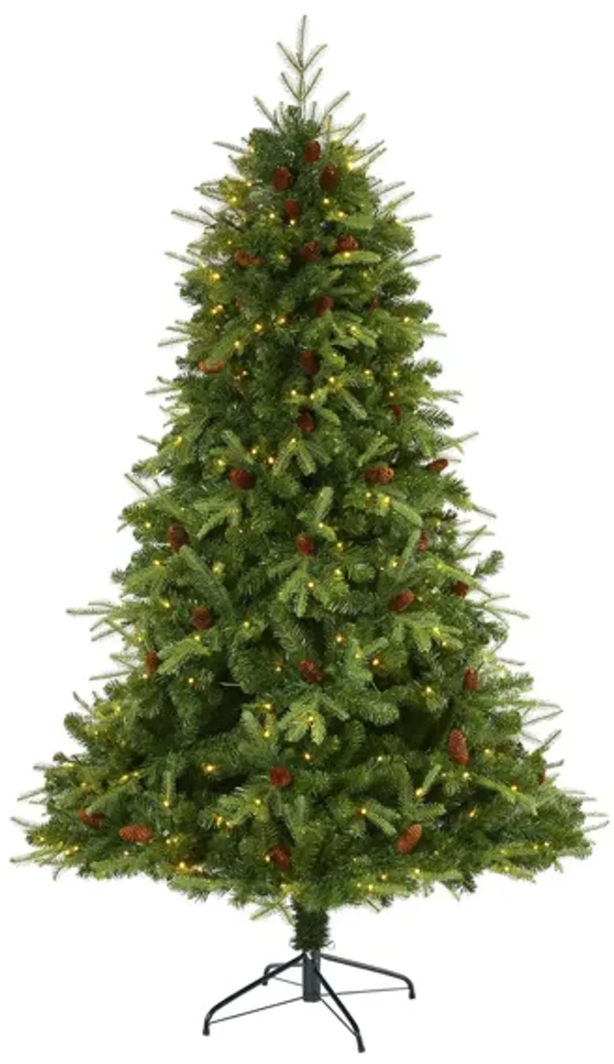 7ft. Pre-Lit Wellington Spruce "Natural Look" Artificial Christmas Tree in Green by Bellanest