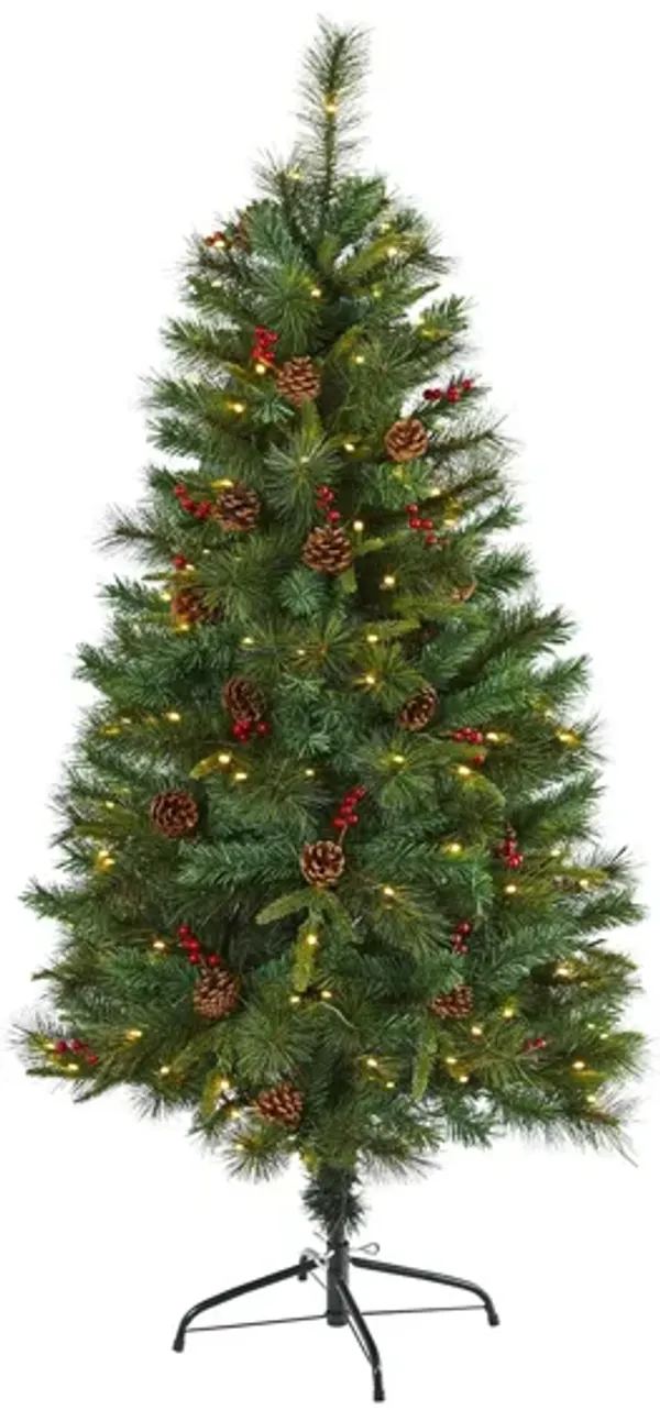 5ft. Pre-Lit Mixed Pine Artificial Christmas Tree
