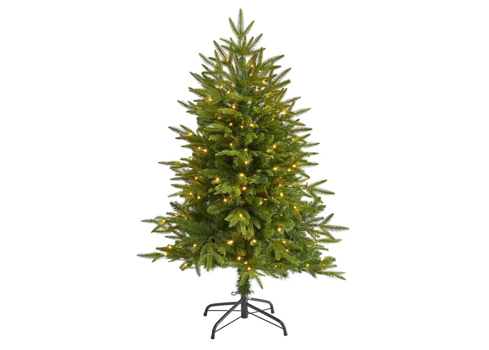 4ft. Pre-Lit Colorado Mountain Fir "Natural Look" Artificial Christmas Tree in Green by Bellanest